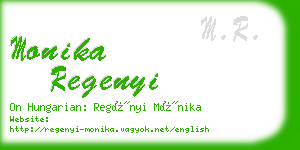 monika regenyi business card